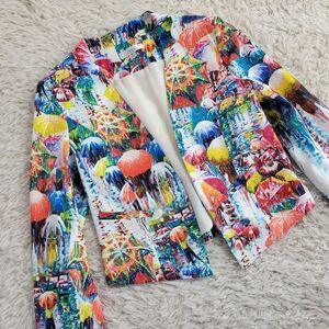 Ovi Umbrella Print Blazer